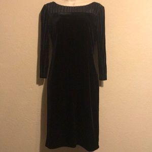 Faux Velvet Sheath Dress